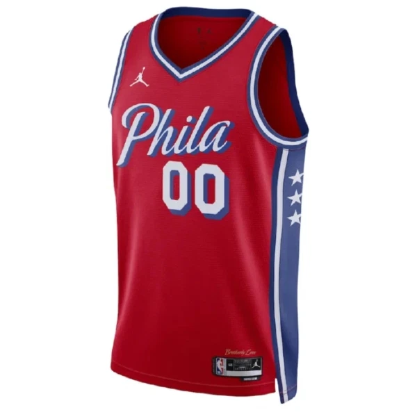 Philadelphia 76ers Košarkaški dres Statement Edition Swingman Prilagođeno Crvena
