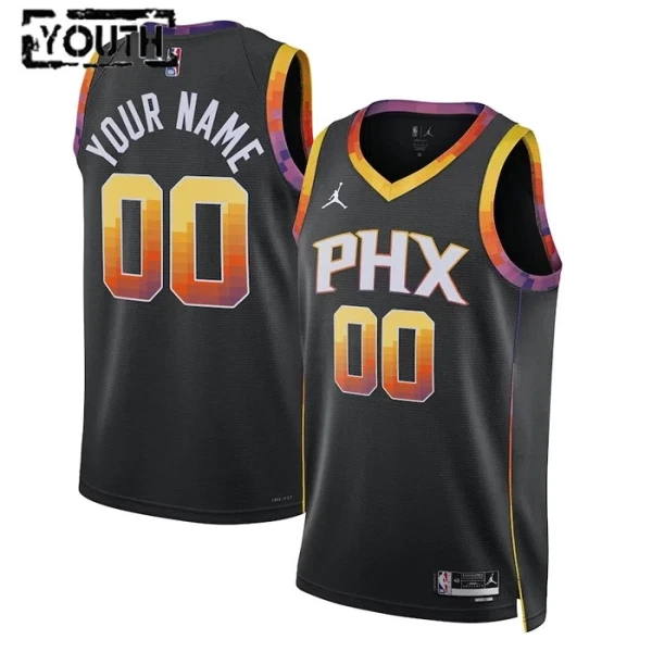 Phoenix Suns Košarkaški dres Djeca Statement Edition Swingman Prilagođeno Crna