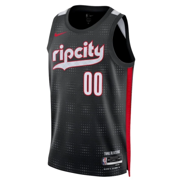 Portland Trail Blazers Košarkaški dres City Edition 2024/25 Swingman Prilagođeno Crna