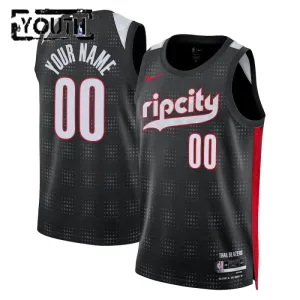 Portland Trail Blazers Košarkaški dres Djeca City Edition 2024/25 Swingman Prilagođeno Crna