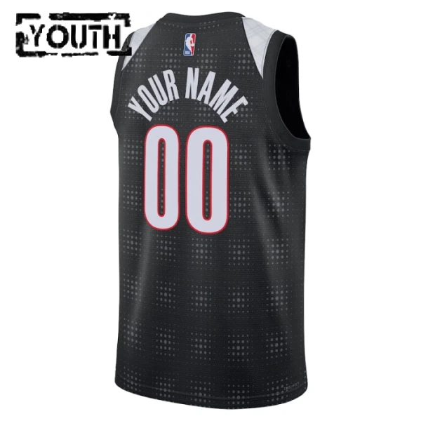 Portland Trail Blazers Košarkaški dres Djeca City Edition 2024/25 Swingman Prilagođeno Crna