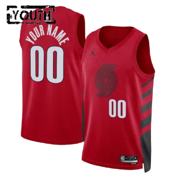 Portland Trail Blazers Košarkaški dres Djeca Statement Edition Swingman Prilagođeno Crvena