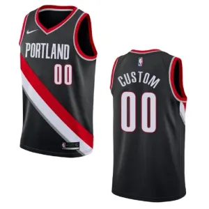 Portland Trail Blazers Košarkaški dres Icon Edition Swingman Prilagođeno Crna