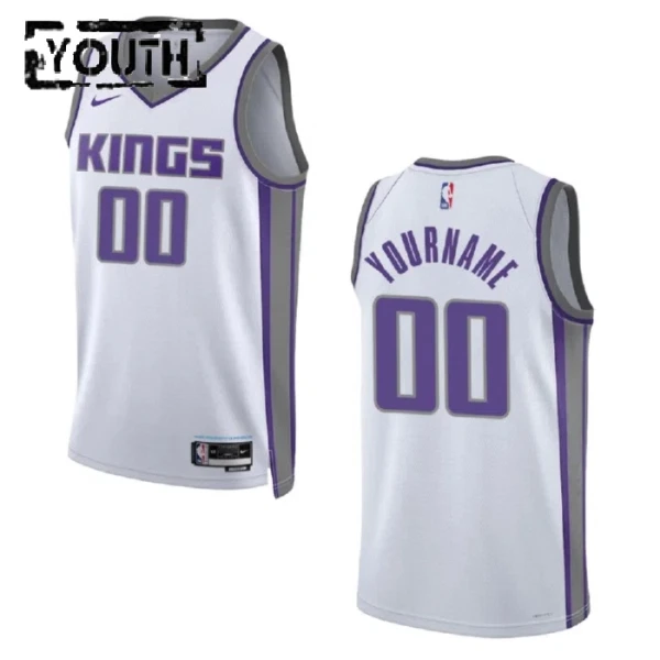 Sacramento Kings Košarkaški dres Djeca Association Edition Swingman Prilagođeno Bijela
