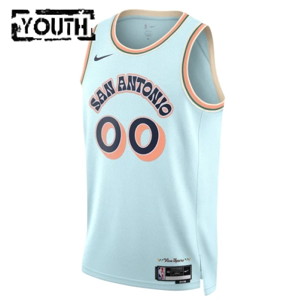 San Antonio Spurs Košarkaški dres Djeca City Edition 2024/25 Swingman Prilagođeno Plava