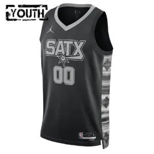 San Antonio Spurs Košarkaški dres Djeca Statement Edition Swingman Prilagođeno Crna