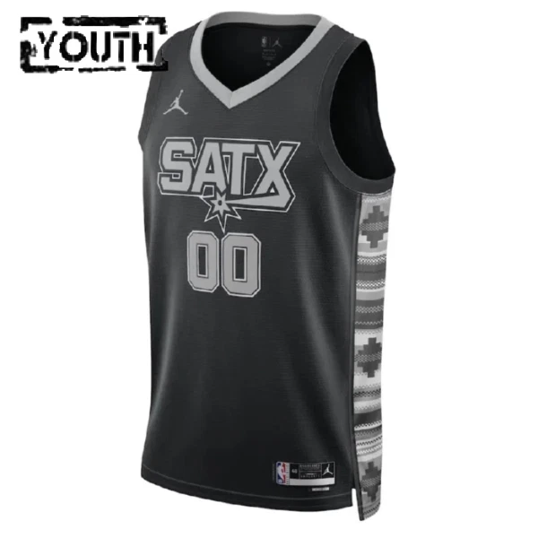 San Antonio Spurs Košarkaški dres Djeca Statement Edition Swingman Prilagođeno Crna