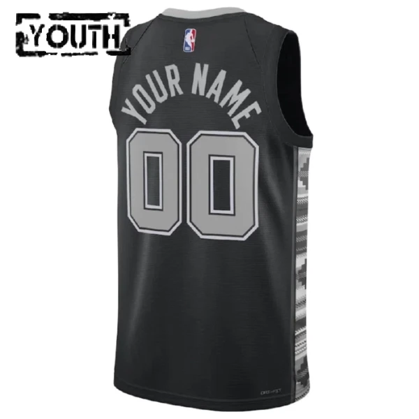 San Antonio Spurs Košarkaški dres Djeca Statement Edition Swingman Prilagođeno Crna