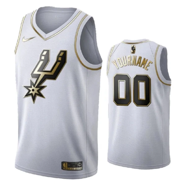 San Antonio Spurs Košarkaški dres Golden Edition Swingman Prilagođeno Bijela