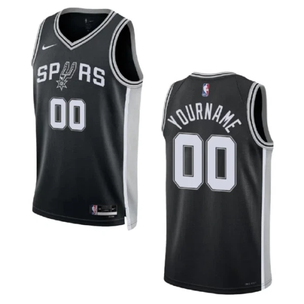 San Antonio Spurs Košarkaški dres Icon Edition Swingman Prilagođeno Crna