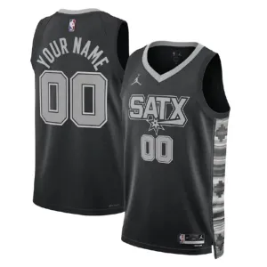 San Antonio Spurs Košarkaški dres Statement Edition Swingman Prilagođeno Crna