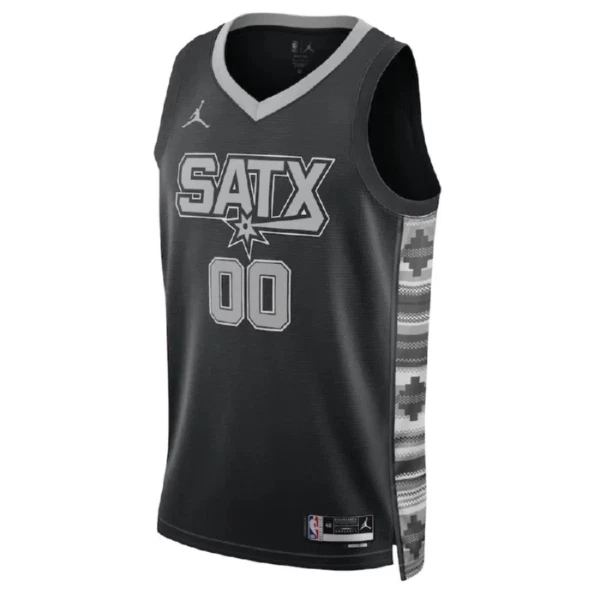 San Antonio Spurs Košarkaški dres Statement Edition Swingman Prilagođeno Crna