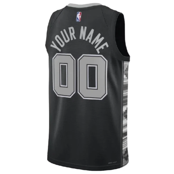 San Antonio Spurs Košarkaški dres Statement Edition Swingman Prilagođeno Crna