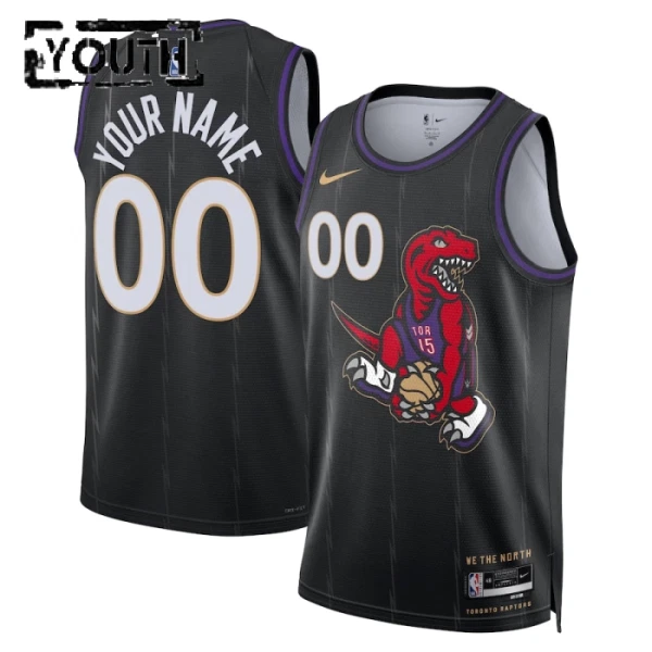 Toronto Raptors Košarkaški dres Djeca City Edition 2024/25 Swingman Prilagođeno Crna