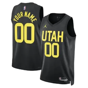 Utah Jazz Košarkaški dres Statement Edition Swingman Prilagođeno Crna