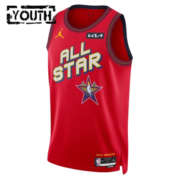 All-Star 2025 Košarkaški dres Djeca Swingman Prilagođeno Crvena